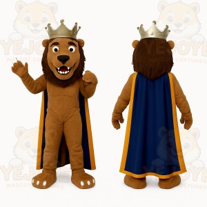 Brown Lion Mascot Costume
