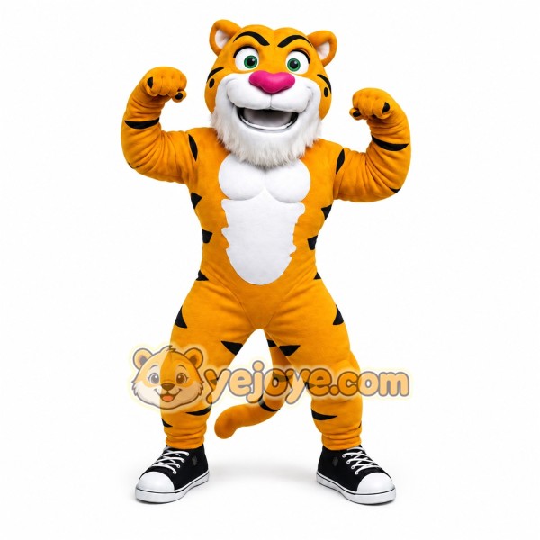Yellow Tiger Mascot Costume Yellow Tiger Mascot Costume