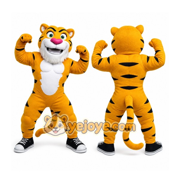 Yellow Tiger Mascot Costume
