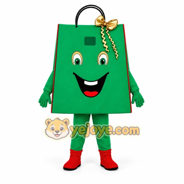 Green Shopping Bag Mascot Costume