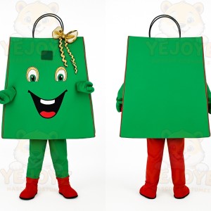 Green Shopping Bag Mascot Costume