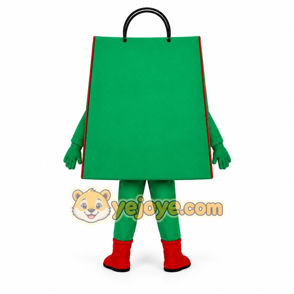 Green Shopping Bag Mascot Costume