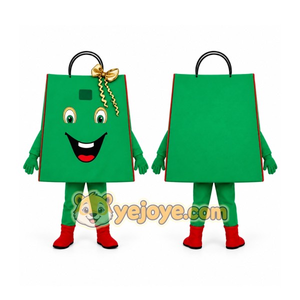 Green Shopping Bag Mascot Costume