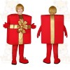 Red Gift Box Mascot Costume