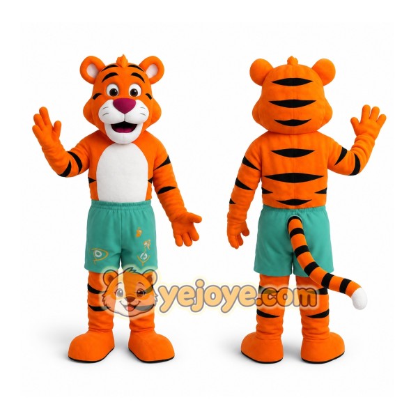 Orange Tiger Mascot Costume
