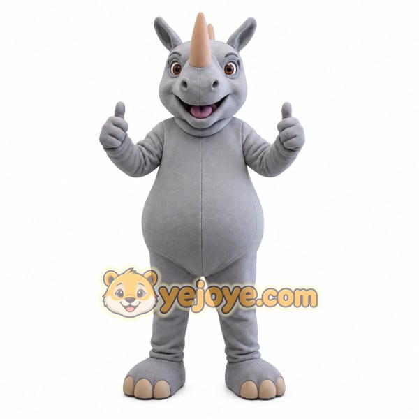 Gray Rhino Mascot Costume Gray Rhino Mascot Costume