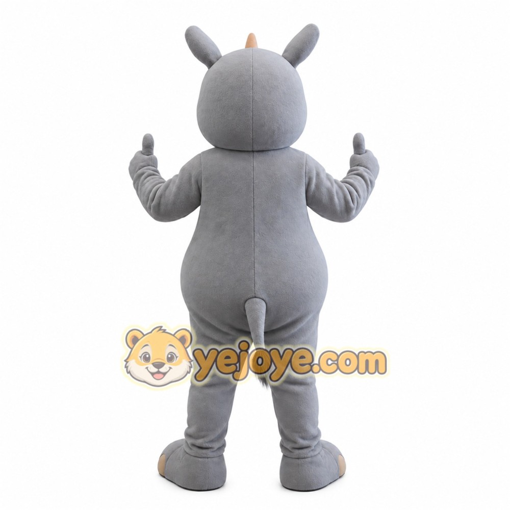 Gray Rhino Mascot Costume Gray Rhino Mascot Costume