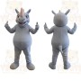 Gray Rhino Mascot Costume