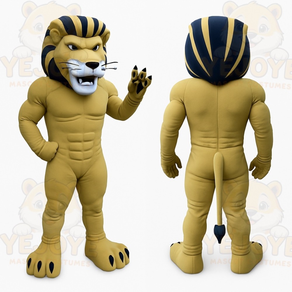 Yellow Lion Mascot Costume