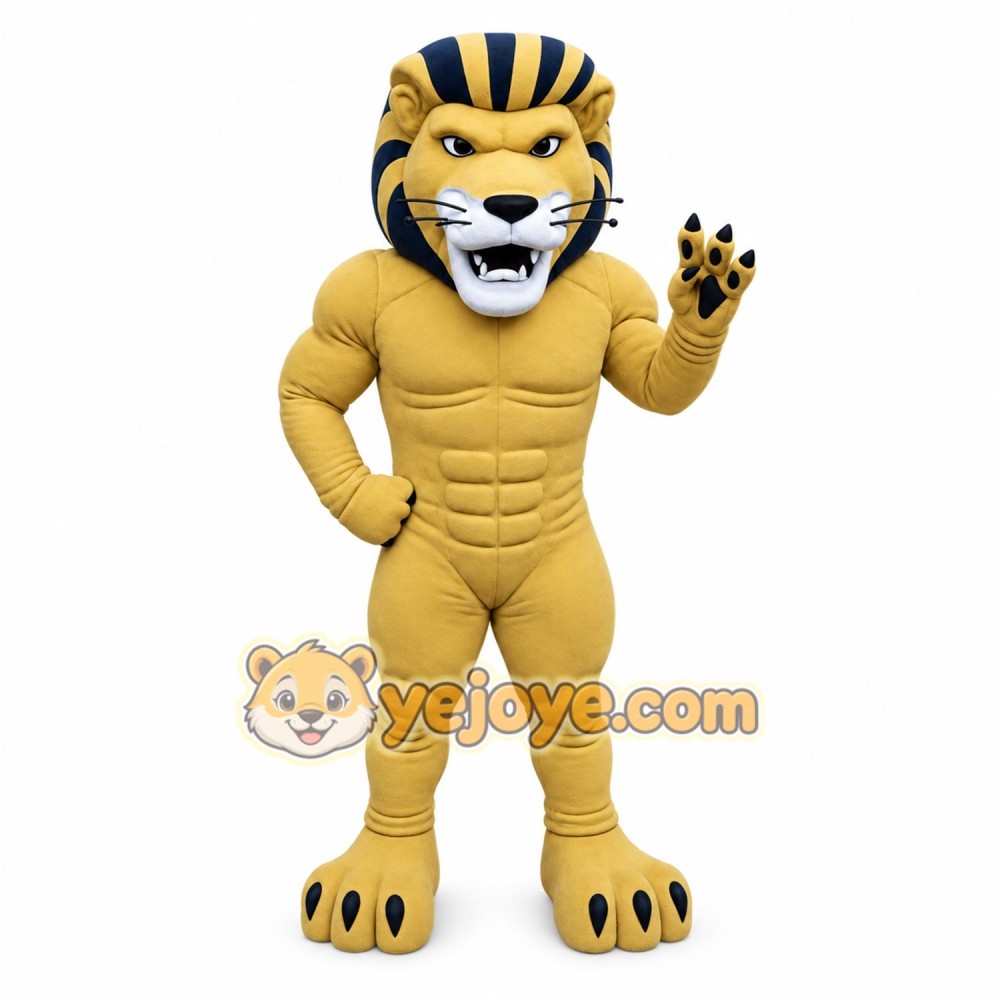 Yellow Lion Mascot Costume Yellow Lion Mascot Costume