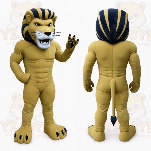 Yellow Lion Mascot Costume