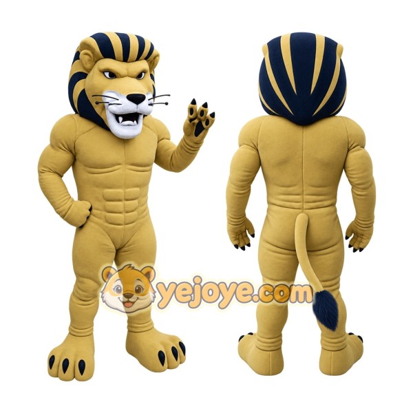Yellow Lion Mascot Costume