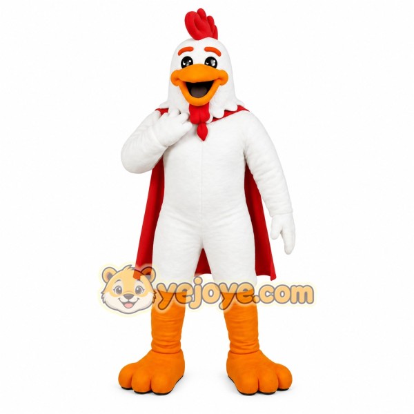 White Chicken Mascot Costume White Chicken Mascot Costume