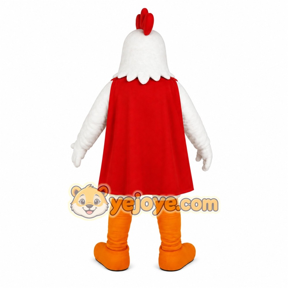 White Chicken Mascot Costume White Chicken Mascot Costume