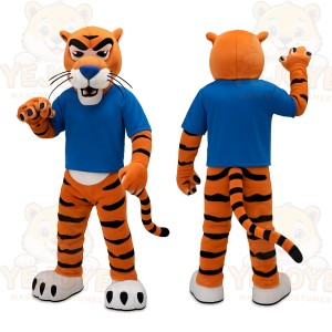Orange Tiger Mascot Costume