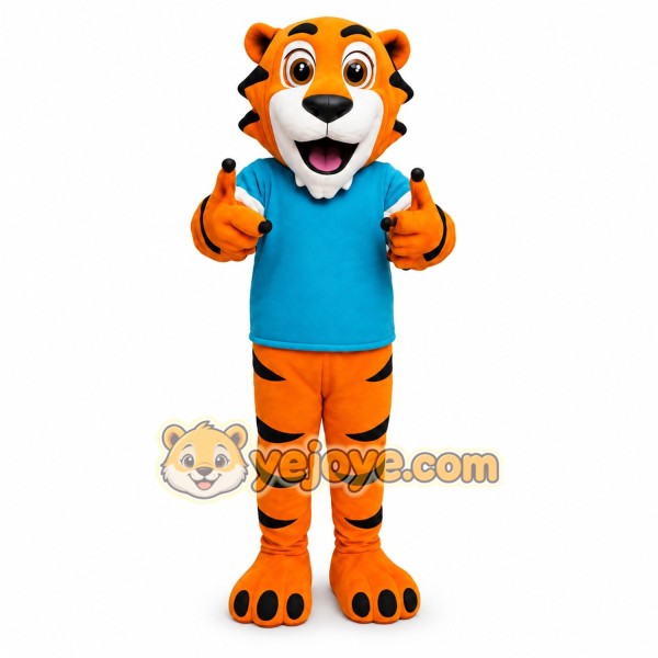 Orange Tiger Mascot Costume