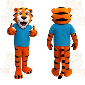 Orange Tiger Mascot Costume