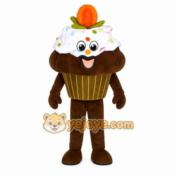 Brown Cupcake Mascot Costume