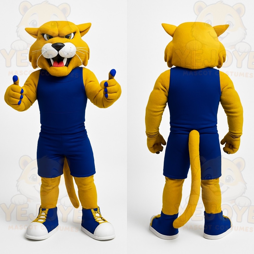 Yellow Cat Mascot Costume