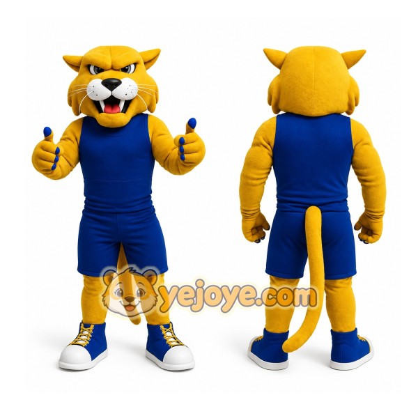 Yellow Cat Mascot Costume