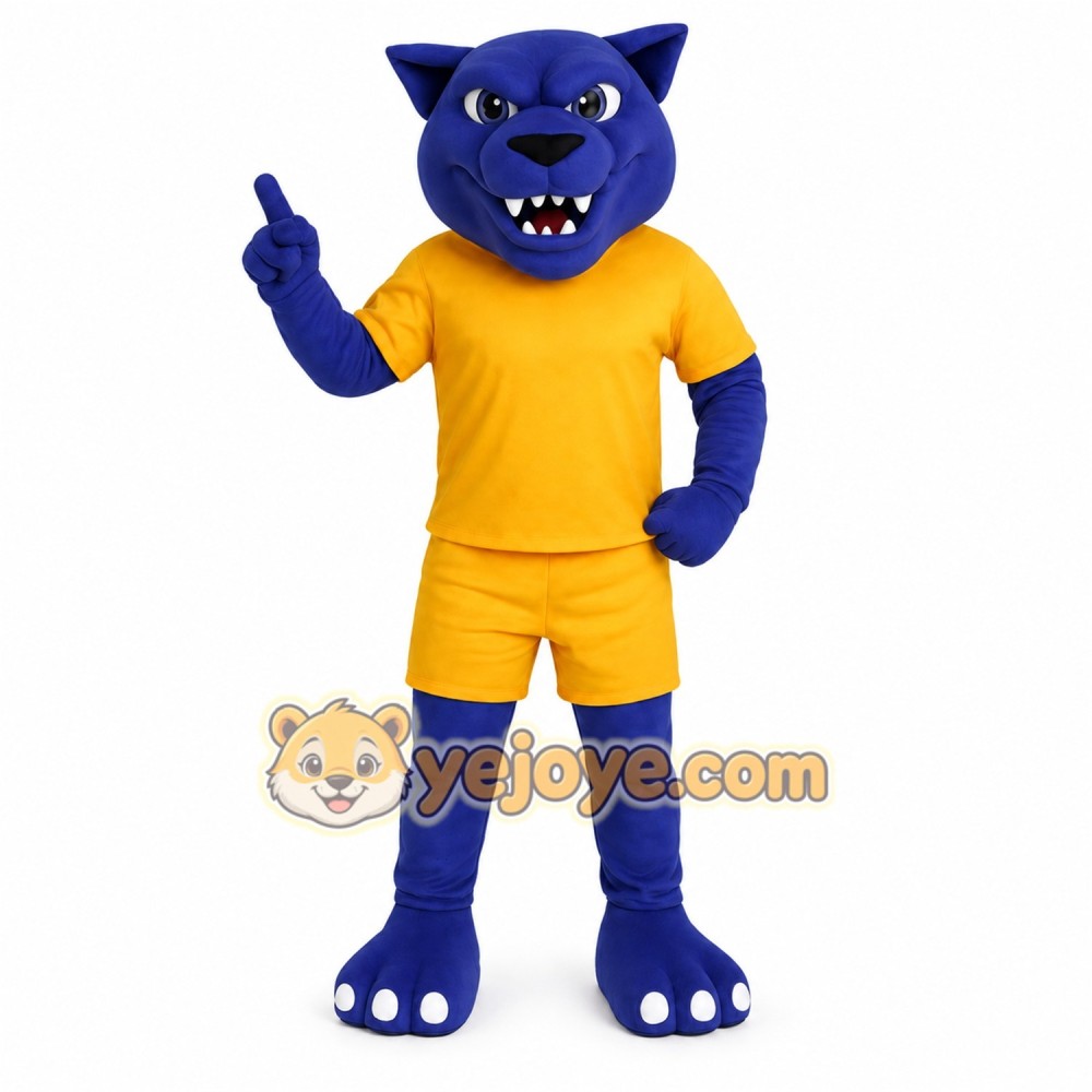 Purple Leopard Mascot Costume