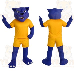 Purple Leopard Mascot Costume