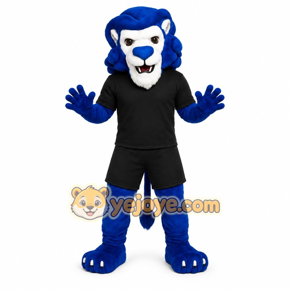 Blue Lion Mascot Costume Blue Lion Mascot Costume
