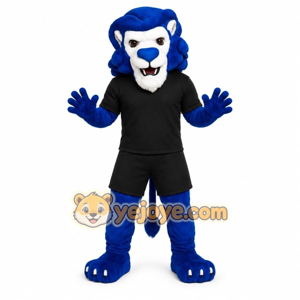 Blue Lion Mascot Costume