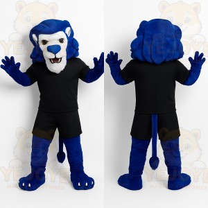 Blue Lion Mascot Costume