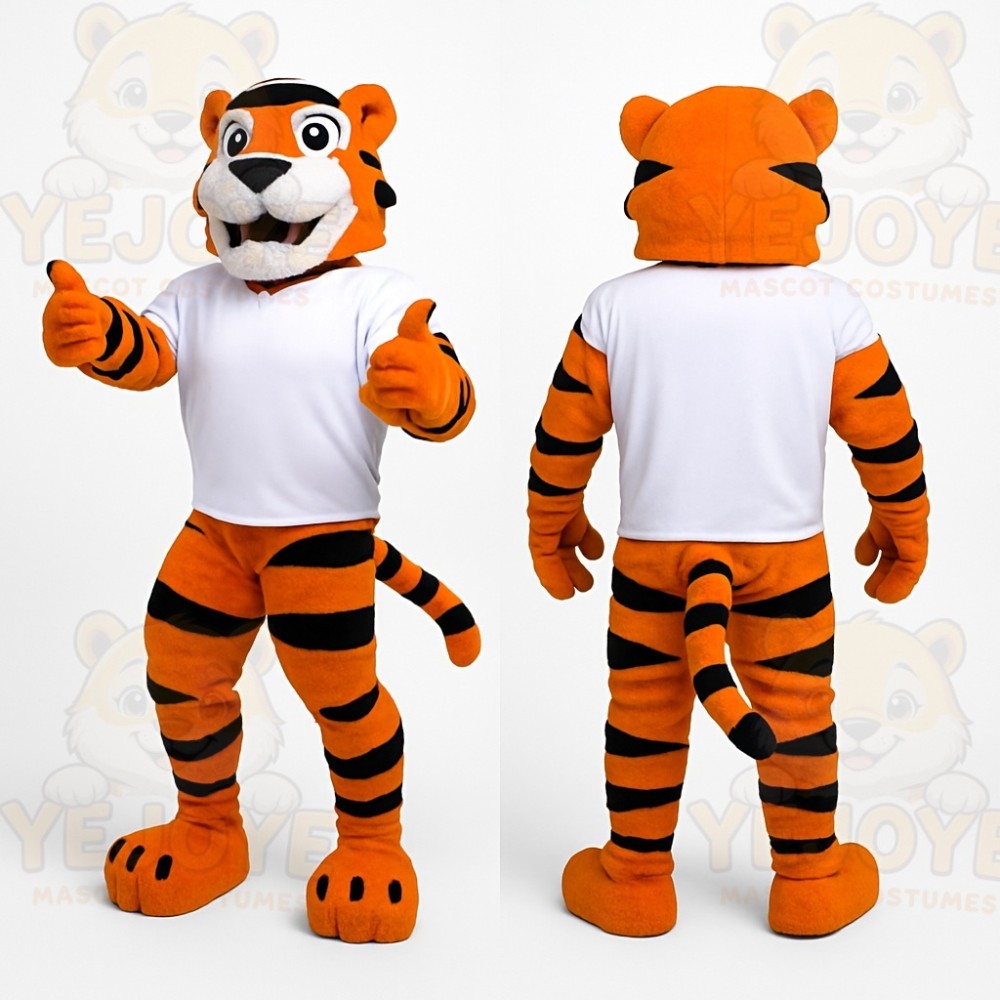 Orange Tiger Mascot Costume