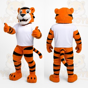 Orange Tiger Mascot Costume