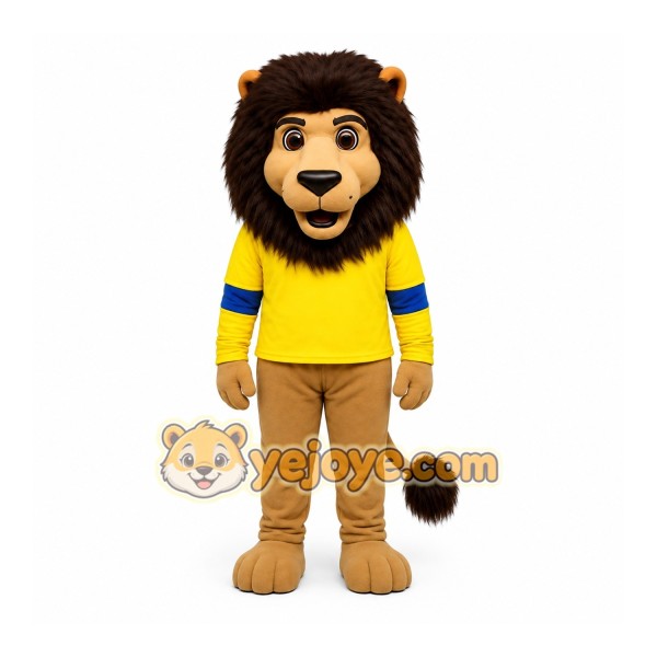 Yellow Lion Mascot Costume