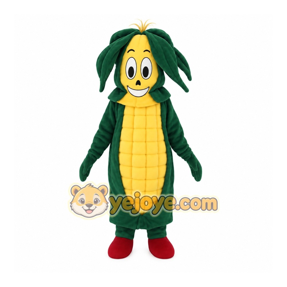 Green Corn Mascot Costume Green Corn Mascot Costume