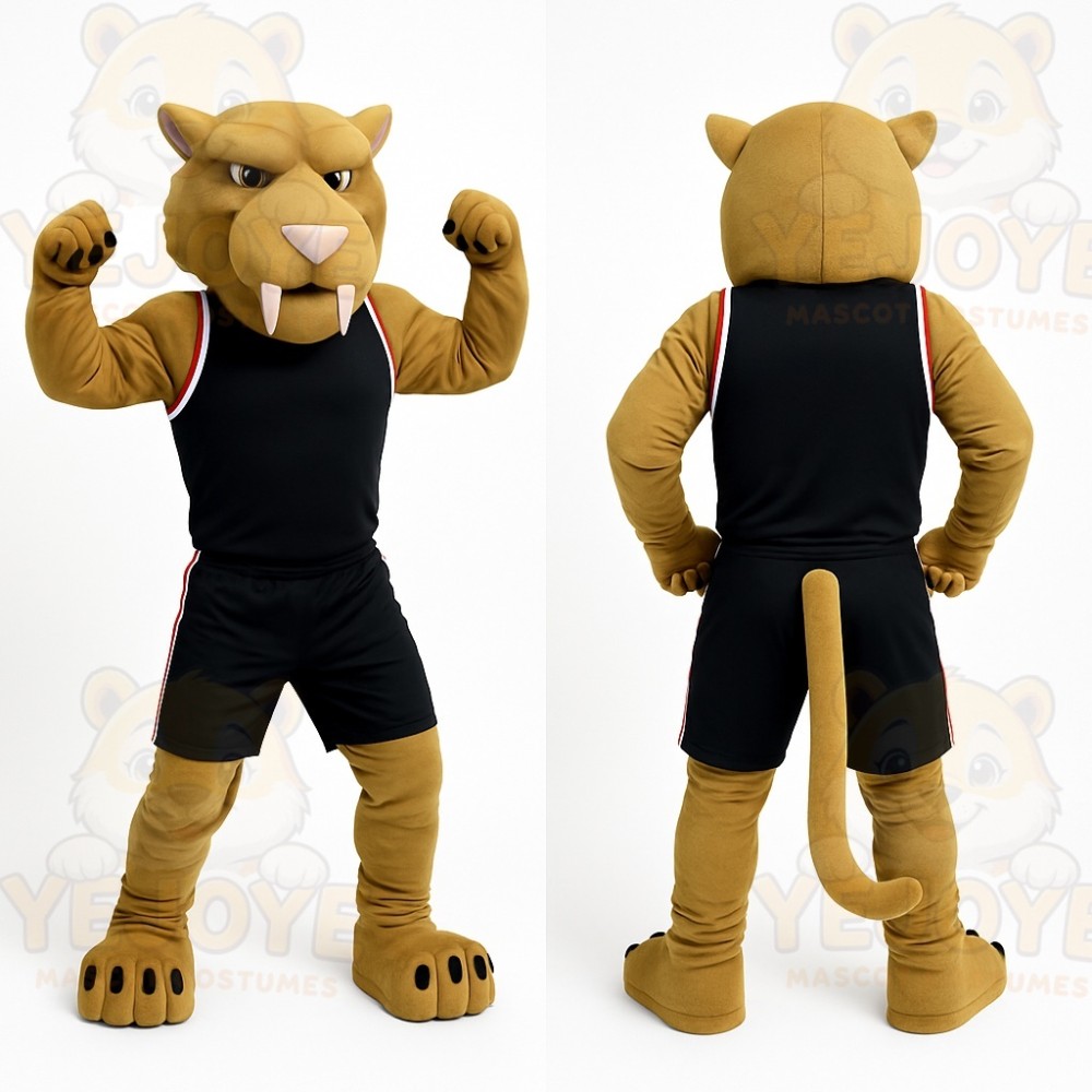 Brown Cheetah Mascot Costume