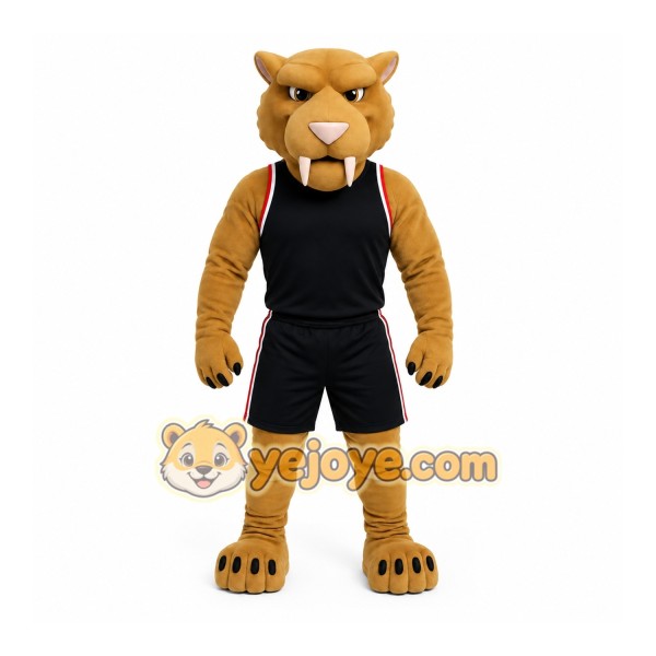 Brown Saber-Toothed Cat Mascot Costume