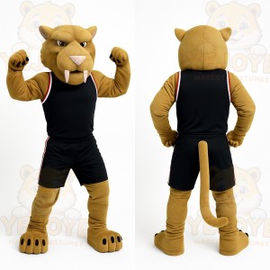 Brown Cheetah Mascot Costume