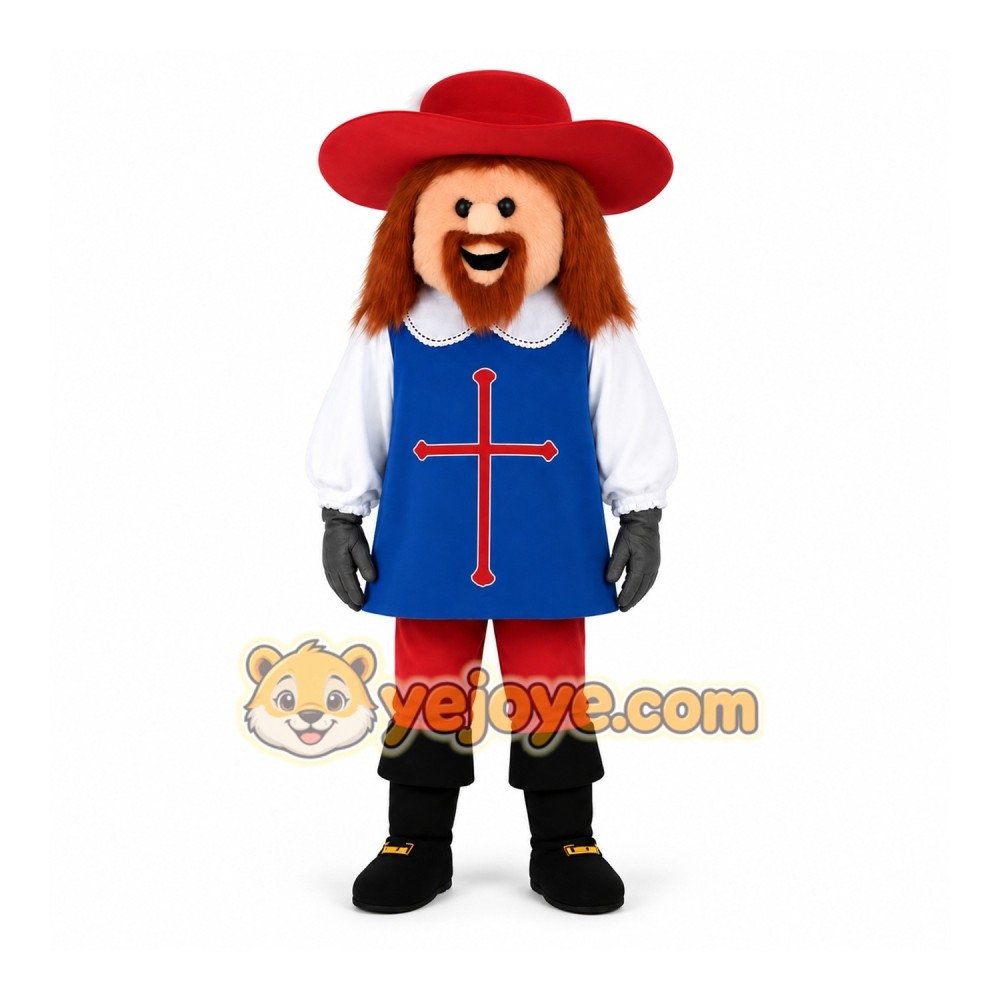 Blue Red Swordsman Mascot Costume