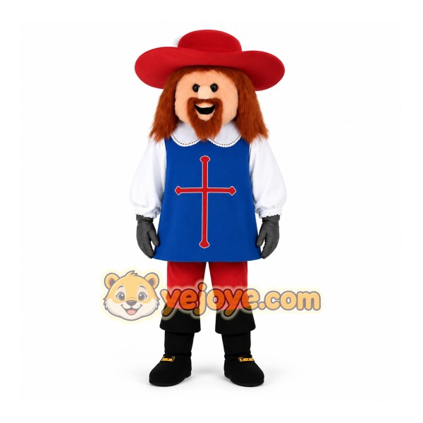 Blue Red Swordsman Mascot Costume
