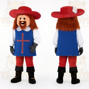 Blue Red Swordsman Mascot Costume