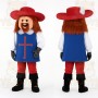 Blue Red Swordsman Mascot Costume