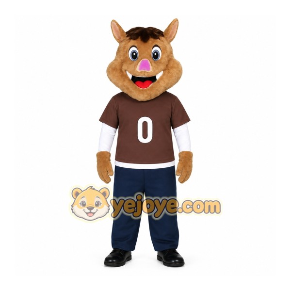 Brown Wild Boar Mascot Costume