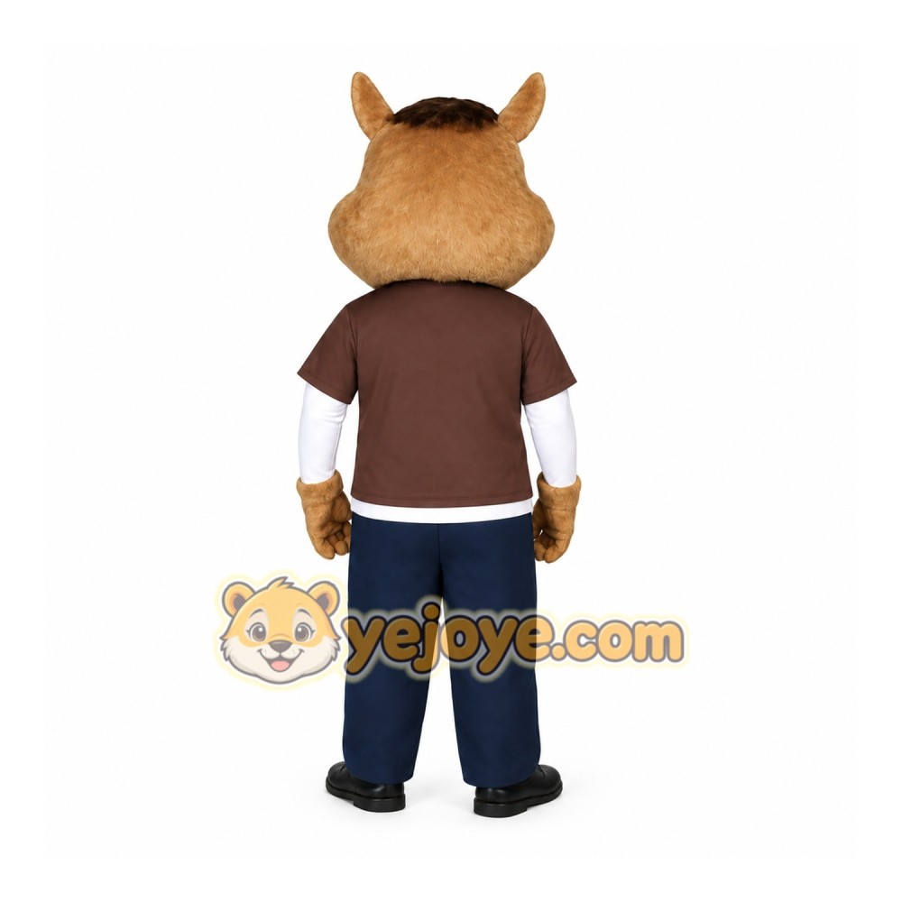 Brown Wild Boar Mascot Costume Brown Wild Boar Mascot Costume