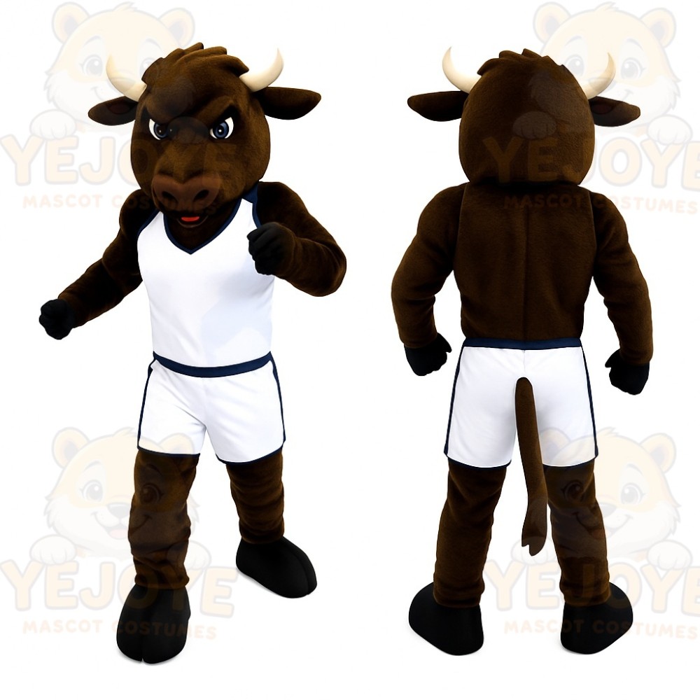 Brown Bull Mascot Costume
