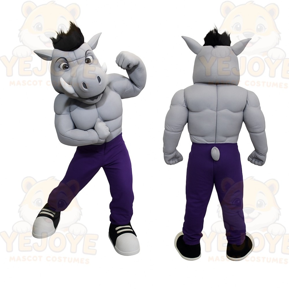Gray Horse Mascot Costume