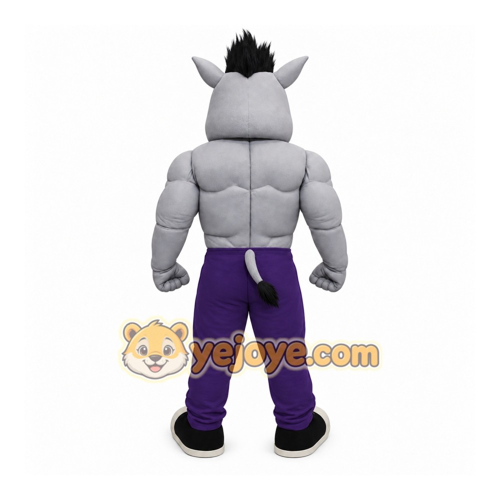 Gray Horse Mascot Costume Gray Horse Mascot Costume