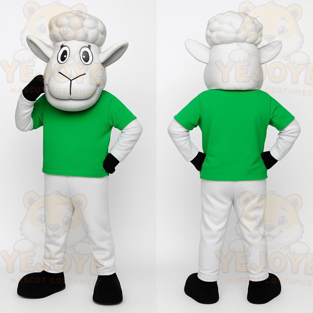 White Sheep Mascot Costume