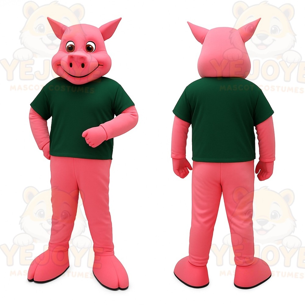 Pink Pig Mascot Costume