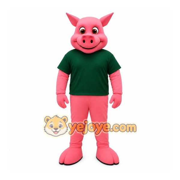 Pink Pig Mascot Costume