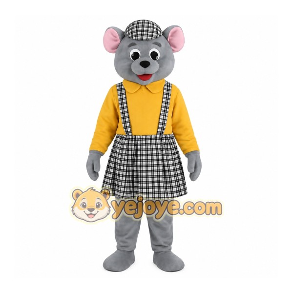 Gray Mouse Mascot Costume