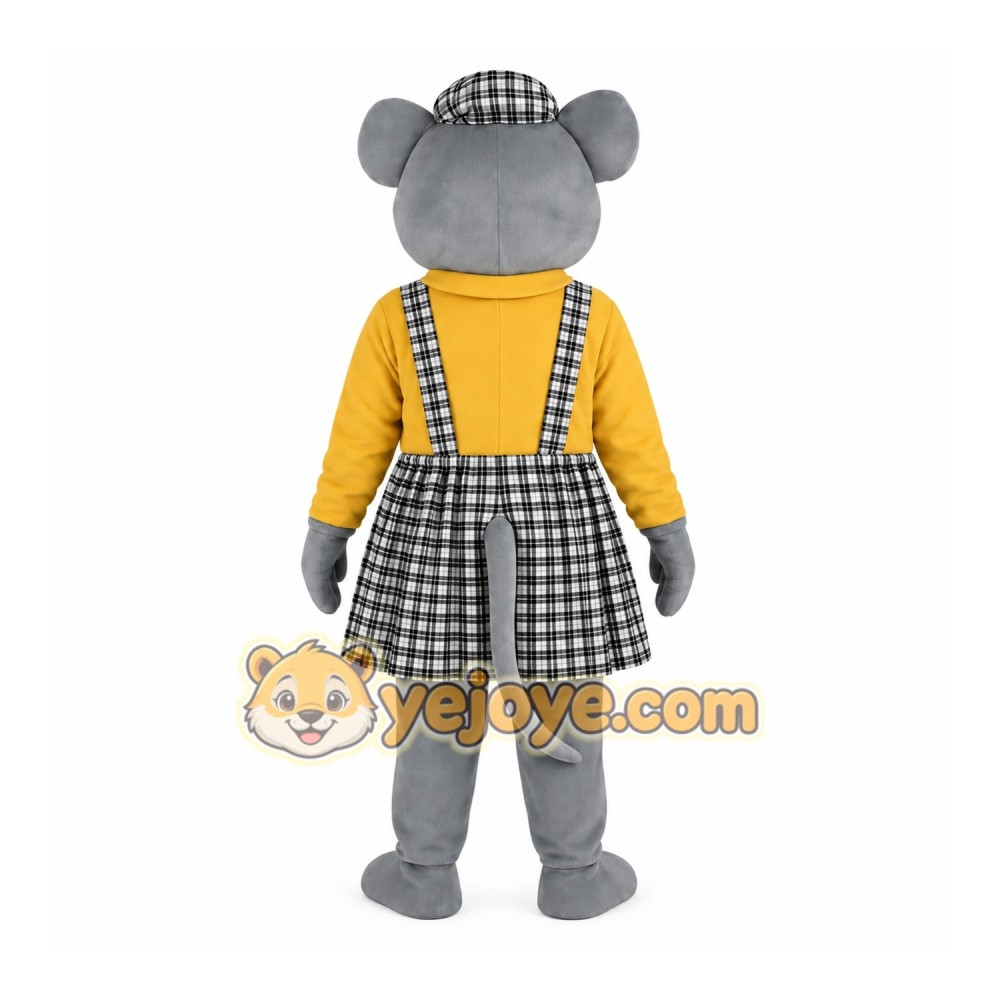 Gray Mouse Mascot Costume Gray Mouse Mascot Costume